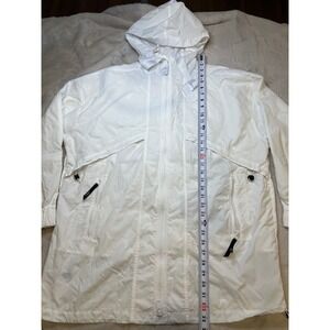 Allyson Felix Athleta Windbreaker Jacket Womens Small White Excellent Longline